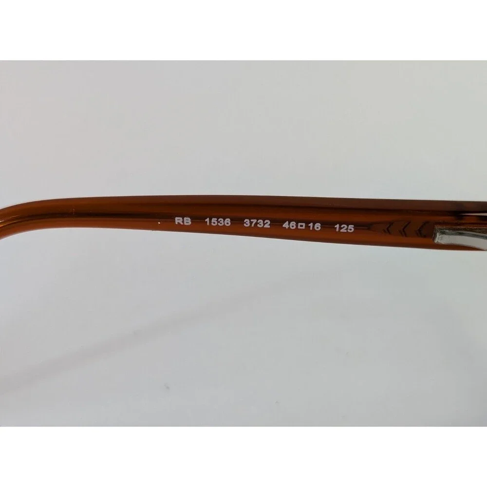Ray-Ban Junior RY1536 3732 Kids Eyeglasses Frames Only Amber Brown Cat-Eye 46mm